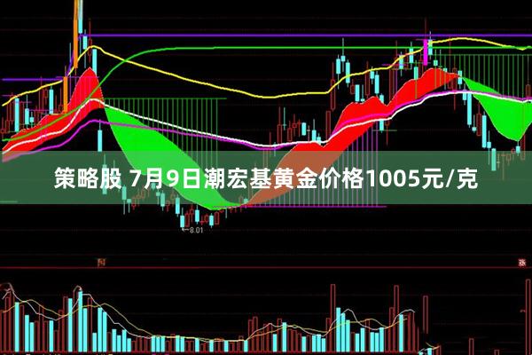 策略股 7月9日潮宏基黄金价格1005元/克